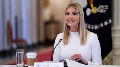 Ivanka Trump speaks during a meeting with the American Workforce Policy Advisory Board.