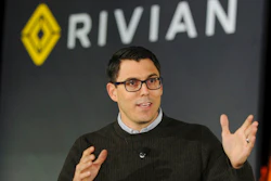 Rivian Founder and CEO RJ Scaringe unveils the first-ever electric adventure vehicle before it's official reveal at the LA Auto Show at the Griffith Observatory on Monday, Nov. 26, 2018 in Los Angeles. Electric vehicle startup Rivian says it has raised another $2.5 billion in funding from accounts advised by investment firm T. Rowe Price.