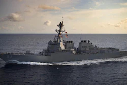The Arleigh Burke-class guided-missile destroyer USS Preble (DDG 88) transits the Indian Ocean March 29, 2018. Picture taken March 29, 2018.