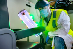 The UV wand can disinfect high touch surfaces.