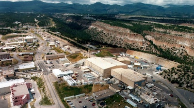 Aerial view of the Los Alamos National Laboratory in Los Alamos, N.M.