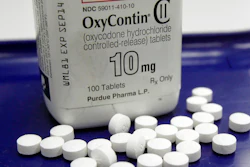 OxyContin pills arranged for a photo.