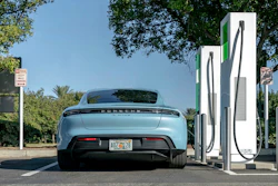 Porsche's first all-electric production car, the 2020 Taycan.