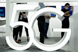 Sign at the China Beijing International High Tech Expo in Beijing, Sept. 17, 2020.