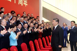 Chinese President Xi Jinping during an event to commemorate the 40th anniversary of the establishment of the Shenzhen Special Economic Zone, Shenzhen, China, Oct. 14, 2020.