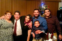 This December 2015 family photo shows Jose Pereira, second left, one of the Houston-based Citgo oil executives convicted and ordered to prison in Venezuela, pictured with his wife Mervis, from left, and children, Sara, John, unidentified grandson and Joao, in Houston, Texas.