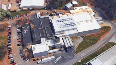 A Google Maps view of Prime Pak's poultry processing facility in Gainesville, GA.