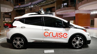 A Cruise AV autonomous Bolt EV in Detroit, Jan. 16, 2019.