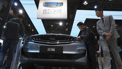 Geely Auto showcase at Auto Shanghai 2019, April 16, 2019.