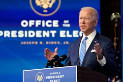 President-elect Joe Biden speaks about the COVID-19 pandemic during an event at The Queen theater on Thursday, Jan. 14 in Wilmington, DE.