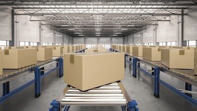 Boxes On Conveyor Belt