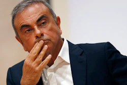 Former Nissan Chairman Carlos Ghosn during a press conference at the Maronite Christian Holy Spirit University of Kaslik, Lebanon, Sept. 29, 2020.