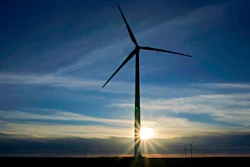Wind turbine near Spearville, Kan., Jan. 13, 2021.