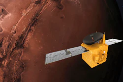 A June 1, 2020, illustration, provided by Mohammed Bin Rashid Space Centre, depicting the United Arab Emirates' Hope Mars probe.