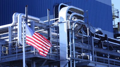 Factory With Flag