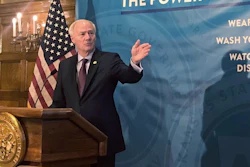 Arkansas Gov. Asa Hutchinson during a news conference at the state Capitol in Little Rock, Jan. 12, 2021.
