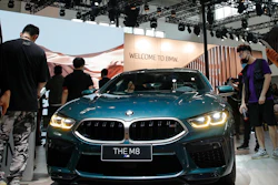 A BMW M8 on display at Auto China 2020, Beijing, Sept. 27, 2020.
