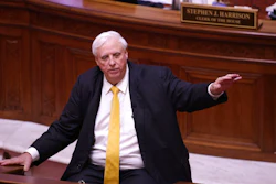 West Virginia Governor Jim Justice speaks during the State of the State Address in the House Chambers of the West Virginia State Capitol Building in Charleston, W.Va., on Wednesday, Feb. 10, 2021.