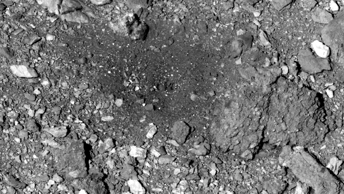 The local surface of Bennu, April 7, 2021.