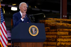 President Joe Biden delivers a speech on infrastructure spending at Carpenters Pittsburgh Training Center, Pittsburgh, March 31, 2021.
