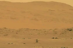 NASA's experimental Mars helicopter Ingenuity lands on the surface of Mars, April 19, 2021.