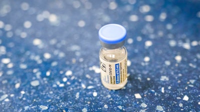 A vial with the Johnson & Johnson's one-dose COVID-19 vaccine is seen at the Vaxmobile, at the Uniondale Hempstead Senior Center, Wednesday, March 31, 2021, in Uniondale, N.Y. The Vaxmobile, is a COVID-19 mobile vaccination unit, sponsored by a partnership between Mount Sinai South Nassau and Town of Hempstead to bring the one-dose vaccine directly to hard-hit communities in the area.