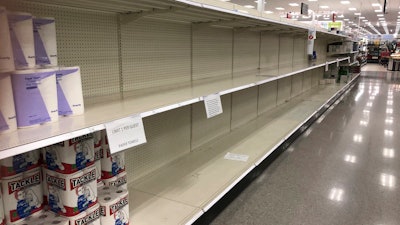 A Target in Sheridan, Colorado, was very low on paper towels in November 2020.