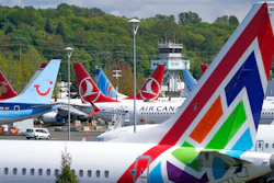Boeing 737 Max airplanes parked in a storage lot, April 26, 2021, near Boeing Field, Seattle.