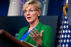 Energy Secretary Jennifer Granholm speaks during a press briefing at the White House, May 11, 2021.