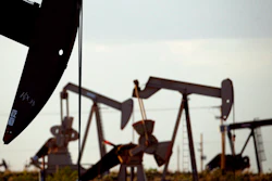 Pumpjacks in a field near Lovington, N.M., April 24, 2015.