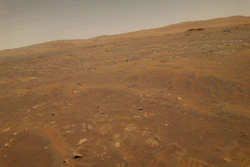 The surface of Mars from a height of 33 feet, captured by the Ingenuity Mars helicopter during its sixth flight, May 22, 2021.