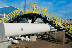 In this October 2016, file photo, is an aboveground section of Enbridge's Line 5 at the Mackinaw City, Mich., pump station. Michigan Gov. Gretchen Whitmer is threatening to go after Enbridge's profits from a Great Lakes oil pipeline if it isn't shut down. The Democratic governor issued the warning Tuesday, May 11, 2021, in a letter to Enbridge, a Canadian oil transport company.
