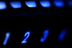 An LED-illuminated wireless router in Philadelphia.
