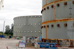 In this Sept. 21, 2016 file photo, parts of a containment building for the V.C. Summer Nuclear Station is shown near Jenkinsville, S.C., during a media tour of the facility. A former official for the contractor hired to build two nuclear reactors at the V.C. Summer plant that were never completed, pleaded guilty Thursday, June 10, 2021, to lying to federal authorities.