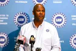 In this Dec. 4, 2015, file photo Ray Curry, a regional director of the United Auto Workers, speaks in Chattanooga, Tenn. On Monday, June 28, 2021, Curry was elected president of the union.