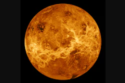 Image of Venus made with data produced by the Magellan spacecraft and Pioneer Venus Orbiter from 1990 to 1994.