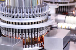 An automated pharmaceutical inspection machine.