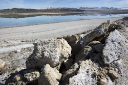 Waste salt shown near an evaporation pond at the Silver Peak lithium mine near Tonopah, Nev., Jan. 30, 2017.