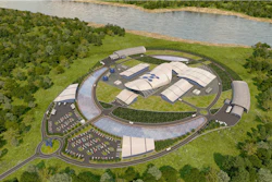 Artist’s rendering of NuScale Power’s small modular nuclear reactor plant.