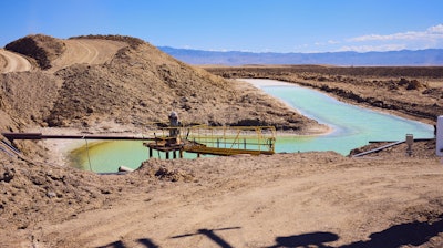 Brine pools for lithium mining, Silver Peak, Nev.