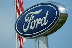 Ford sign at Country Ford in Graham, N.C., July 27, 2021.