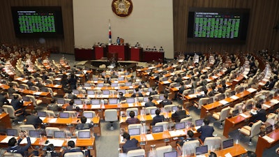 The National Assembly, Seoul, South Korea, Aug. 31, 2021.