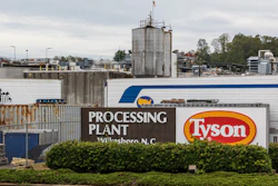 Tyson Foods' processing plant in Wilkesboro, NC.