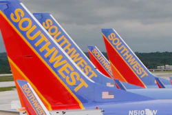 Southwest Airlines jets parked at their gates at Baltimore Washington International Airport, May 16, 2008.