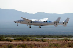 In this Sunday, July 11, 2021 file photo, the craft carrying Virgin Galactic founder Richard Branson and other crew members takes off from Spaceport America near Truth or Consequences, N.M. Virgin Galactic plans to launch three Italian researchers to the edge of space in a few weeks, even as its previous flight with founder Richard Branson is under investigation by the Federal Aviation Administration.