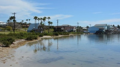 Shoreline in Ingleside on the Bay, Texas.