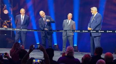 Saab holds a ribbon cutting at its new 100,000-square-foot facility in Indiana.