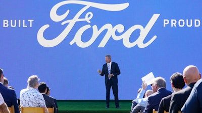 Tennessee Gov. Bill Lee during a presentation on a planned Ford factory, Sept. 28, 2021, Memphis.