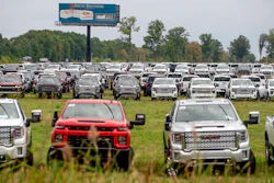 Chevrolet Silverado and GMC Sierra pickups built at Flint Assembly, Flint, Mich., Sept. 21, 2021.