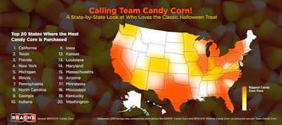 Ferrara Candy Corn Map
